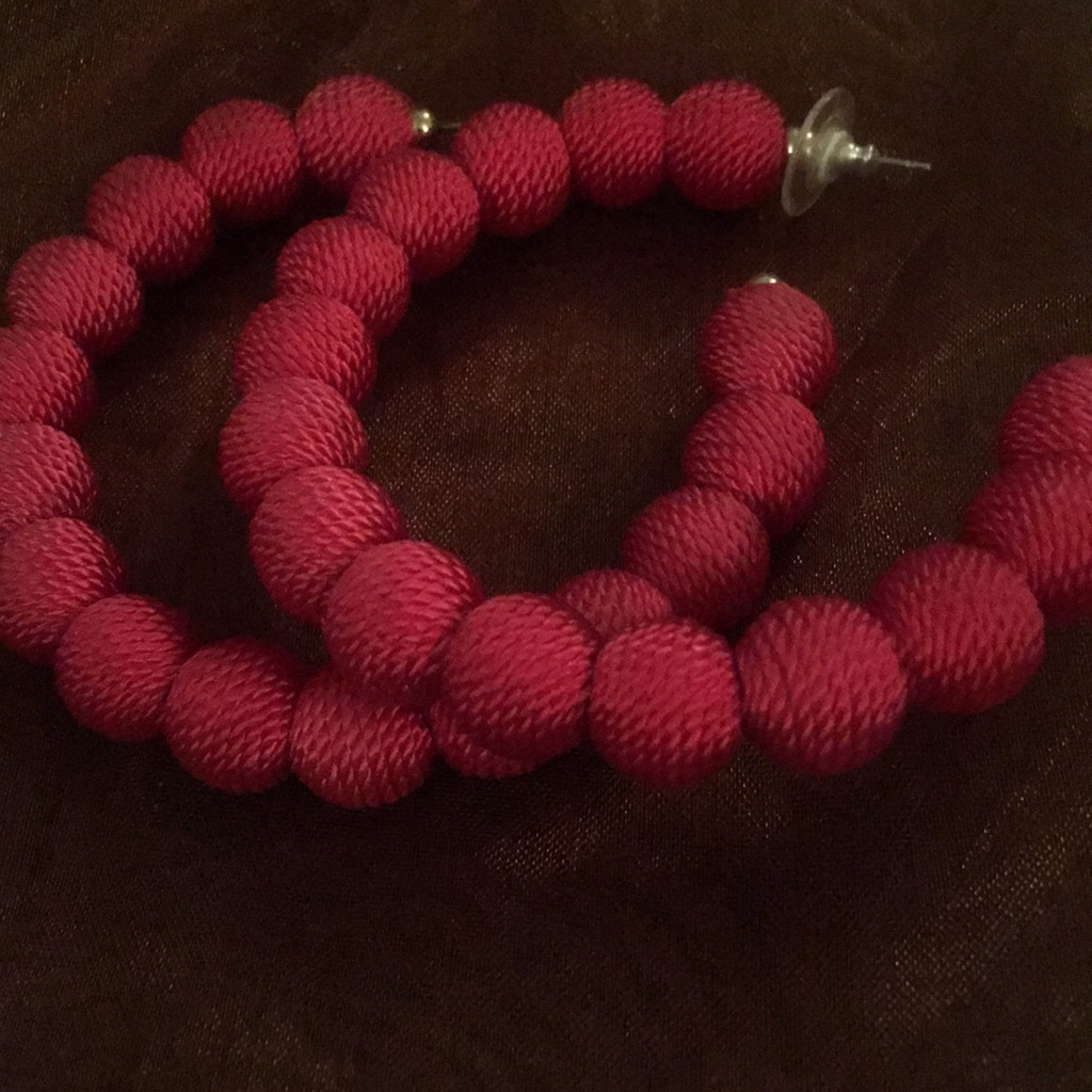 Fushia Hoop Earrings